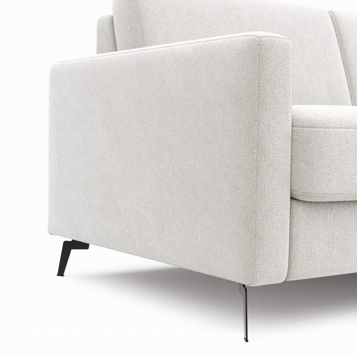 Schlafsofa Laredo - 2,5-Sitzer inkl. Schlaffunktion, Stoff, Offwhite