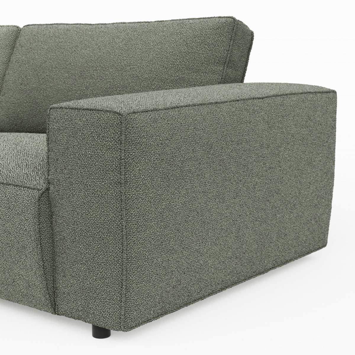 Sofa Lilaia - 1,5-Sitzer XL Tief mit 1,5-Sitzer XL, Stoff, Olivgrün